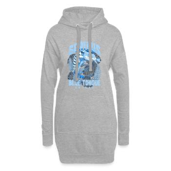 Gardien de reptiles sérieux au sujet des scinques à langue bleue - Sweat-shirt à capuche long Femme - gris chiné - Devant