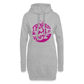 Tropische Hoffnung Illustration - Hoodie-Kleid - Grau meliert - Vorne
