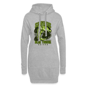 Gardien de reptiles sérieux au sujet des scinques à langue bleue - Sweat-shirt à capuche long Femme - gris chiné - Devant