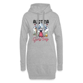 Voyage entre filles en Autriche - Sweat-shirt à capuche long Femme - gris chiné - Devant