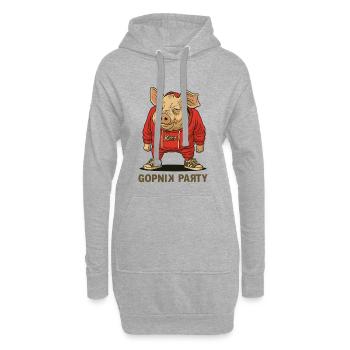 Urban Pig Gopnik Party - Hoodie-Kleid - Grau meliert - Vorne
