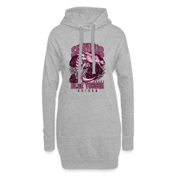 Gardien de reptiles sérieux au sujet des scinques à langue bleue - Sweat-shirt à capuche long Femme - gris chiné - Devant