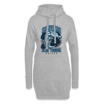 Gardien de reptiles sérieux au sujet des scinques à langue bleue - Sweat-shirt à capuche long Femme - gris chiné - Devant