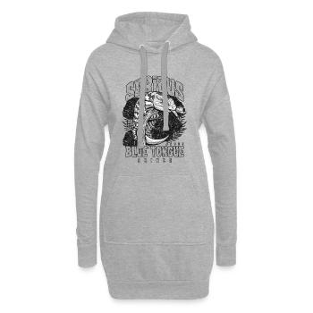 Gardien de reptiles sérieux au sujet des scinques à langue bleue - Sweat-shirt à capuche long Femme - gris chiné - Devant