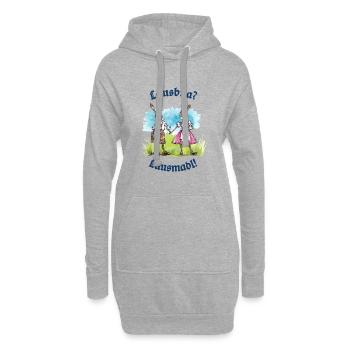 Lausbua - Lausmadl, Bayern Volksfest Tracht Gaudi - Hoodie-Kleid - Grau meliert - Vorne
