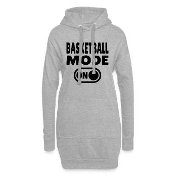 Basketball Mode ON – Spieler & Fan Design - Hoodie-Kleid - Grau meliert - Vorne