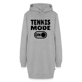 Mode Tennis ON – Conception du joueur et du fan - Sweat-shirt à capuche long Femme - gris chiné - Devant
