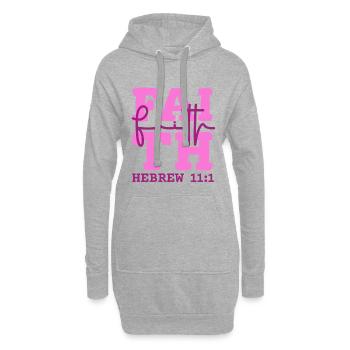 Foi Espérance Jésus Conception Chrétienne - Sweat-shirt à capuche long Femme - gris chiné - Devant