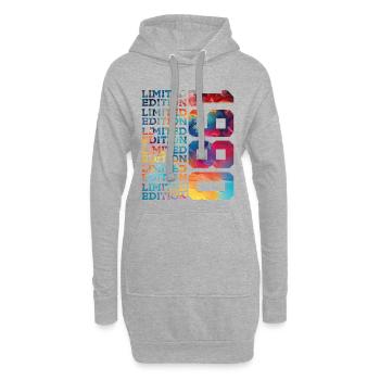 ÉDITION LIMITÉE 1980 46 ANS 46E ANNIVERSAIRE - Sweat-shirt à capuche long Femme - gris chiné - Devant