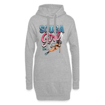 Conception de plongée sous-marine pour fille - Sweat-shirt à capuche long Femme - gris chiné - Devant