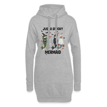 Spukende Meerjungfrauen Halloween Design - Hoodie-Kleid - Grau meliert - Vorne