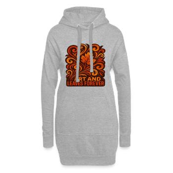 Abstract Autumn Herbst Herbstlich - Hoodie-Kleid - Grau meliert - Vorne