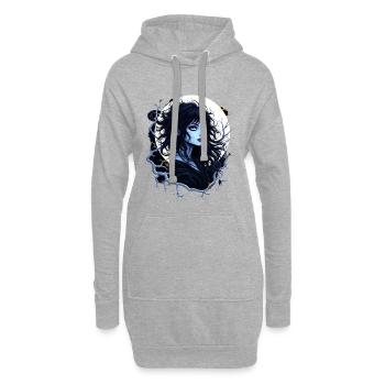 Moonlight Shadow Spell Anime - Hoodie Dress - heather grey - Front