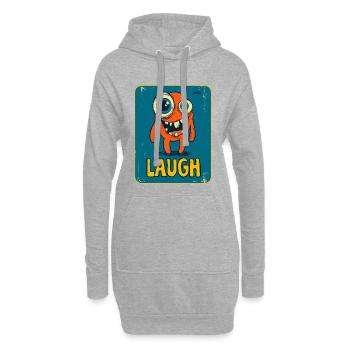 Monstre fantaisiste - Sweat-shirt à capuche long Femme - gris chiné - Devant