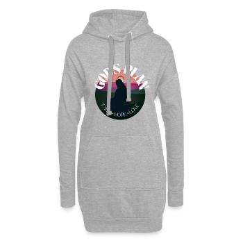 God’s Plan – Faith Hope Love | Jesus Tshirt - Hoodie-Kleid - Grau meliert - Vorne