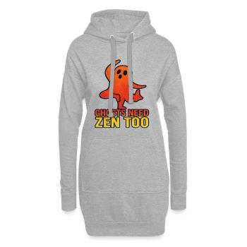 Yoga Mind Professeur de Yoga Halloween - Sweat-shirt à capuche long Femme - gris chiné - Devant
