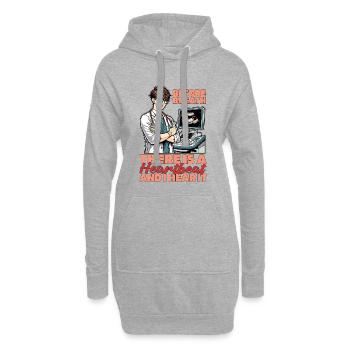 Sonographer Before Breath There Is Ultrasound Tech - Hoodie-Kleid - Grau meliert - Vorne