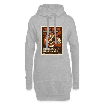 Affiche Chip Drop Wood Carver Rétro - Sweat-shirt à capuche long Femme - gris chiné - Devant