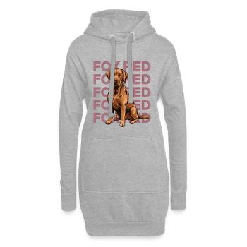 Fox Red Labrador Porträt - Hoodie-Kleid - Grau meliert - Vorne