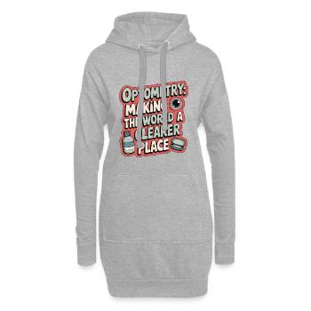 Optometry Making the World A Clearer Eye Doctor - Hoodie-Kleid - Grau meliert - Vorne