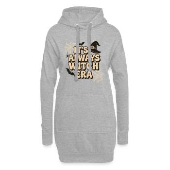 C’est toujours l’époque des sorcières drôle Halloween - Sweat-shirt à capuche long Femme - gris chiné - Devant
