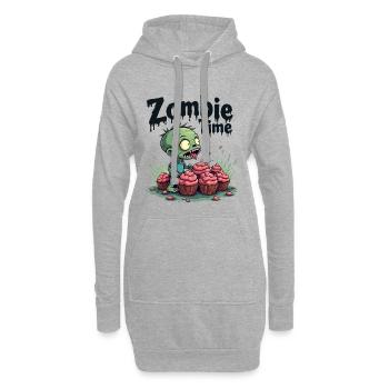 Zombie Time Cupcake Comic - Hoodie-Kleid - Grau meliert - Vorne