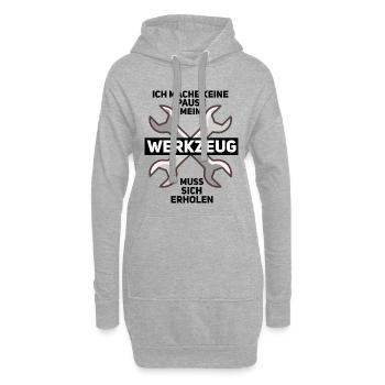 Nothing works without tools - Hoodie Dress - heather grey - Front