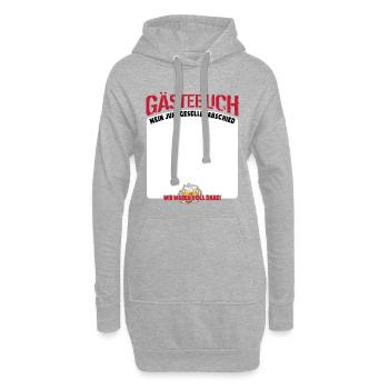 Mon livre d’enterrement de vie de garçon livre d’or enterrement de vie de garçon entièrement inclus - Sweat-shirt à capuche long Femme - gris chiné - Devant