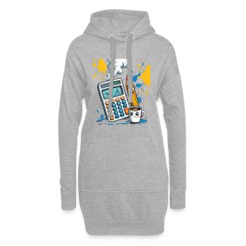 Kreidezeit Chaos Mathematik - Hoodie-Kleid - Grau meliert - Vorne