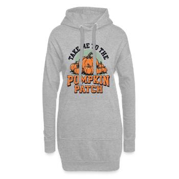Emmenez-moi au champ de citrouilles - Sweat-shirt à capuche long Femme - gris chiné - Devant