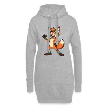 Fuchs Fitness Groove - Hoodie-Kleid - Grau meliert - Vorne