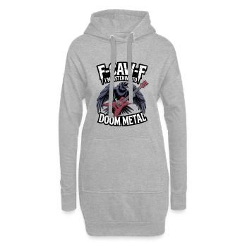 F-Caw-F Doom Metal Rabe Gitarre - Hoodie-Kleid - Grau meliert - Vorne