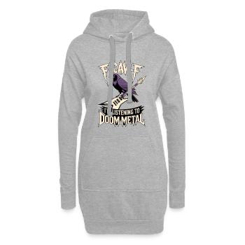 F-Caw-F Doom Metal Raben-Gitarre - Hoodie-Kleid - Grau meliert - Vorne