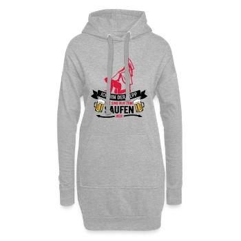 Ich bin der Depp - JGA Team Bräutigam - Hoodie-Kleid - Grau meliert - Vorne