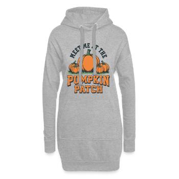 Retrouvez-moi au champ de citrouilles - Sweat-shirt à capuche long Femme - gris chiné - Devant