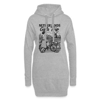 Nachtsternensprenkel Muster - Hoodie-Kleid - Grau meliert - Vorne