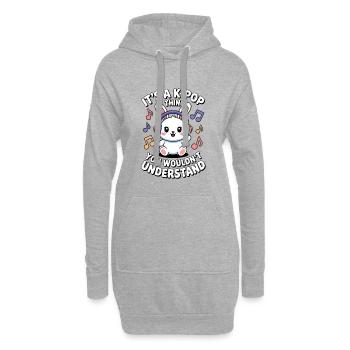 K-Pop Thing Lustig Korea Musik Anime - Hoodie-Kleid - Grau meliert - Vorne