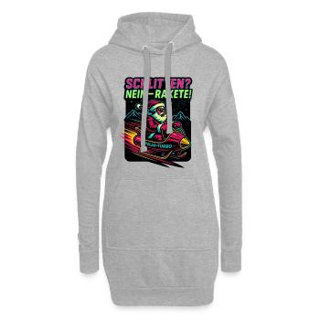Polar Turbo Neon Schlitten Weihnachten Santa Claus - Hoodie-Kleid - Grau meliert - Vorne