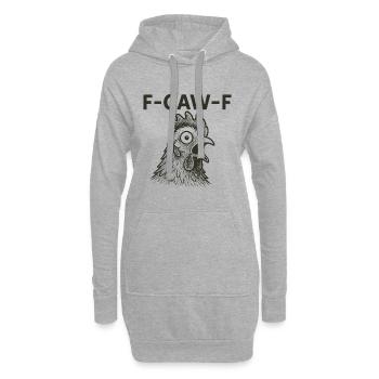 F-Caw-F Coq Meme Humour pour adultes - Sweat-shirt à capuche long Femme - gris chiné - Devant