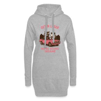 Get In Loser We’re Going Insane Style rétro - Sweat-shirt à capuche long Femme - gris chiné - Devant