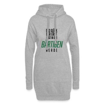 Bart, Bartträger, Lustiger Spruch, Bärtige Herde - Hoodie-Kleid - Grau meliert - Vorne