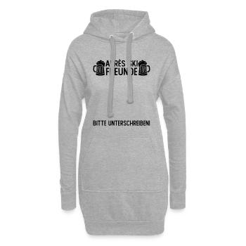 Apres Ski Freunde Bitte Unterschreiben - Hoodie-Kleid - Grau meliert - Vorne