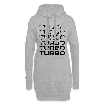 Mosaïque turbo - Sweat-shirt à capuche long Femme - gris chiné - Devant
