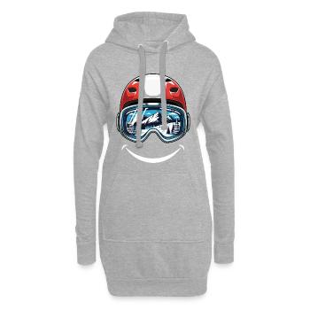 Skihelm Rot Weiß Österreich - Hoodie-Kleid - Grau meliert - Vorne