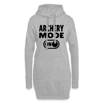 Archery Mode ON - Hoodie Dress - heather grey - Front