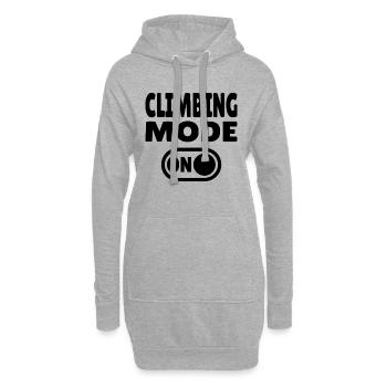 Climbing Mode ON – Boulder & Kletter Style - Hoodie-Kleid - Grau meliert - Vorne