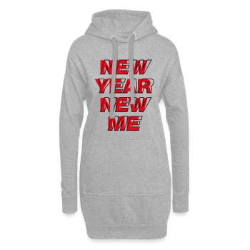 Neujahr Neues Ich - Hoodie-Kleid - Grau meliert - Vorne