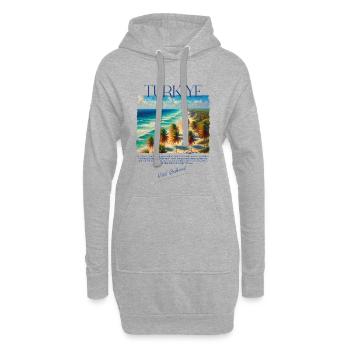 Türkei Bodrum Strand Urlaub Design – Visit Bodrum - Hoodie-Kleid - Grau meliert - Vorne