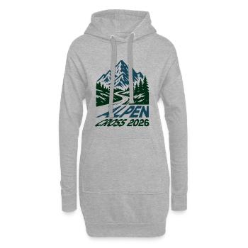 Alpen Cross 2026 - Itinéraires de randonnée à vélo - Sweat-shirt à capuche long Femme - gris chiné - Devant