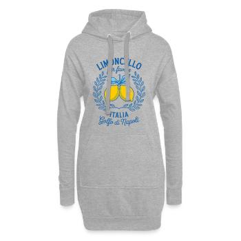 Limoncello Per Favore Italy Golfo di Napoli - Sweat-shirt à capuche long Femme - gris chiné - Devant